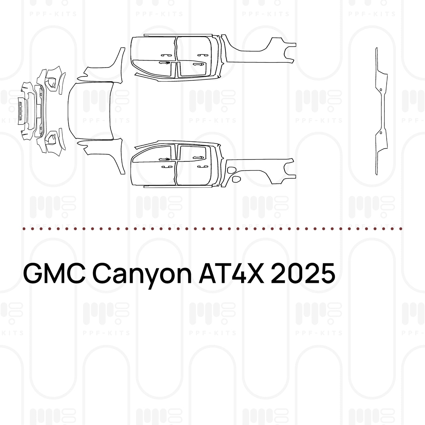 PPF prédécoupé GMC Canyon AT4X 2025