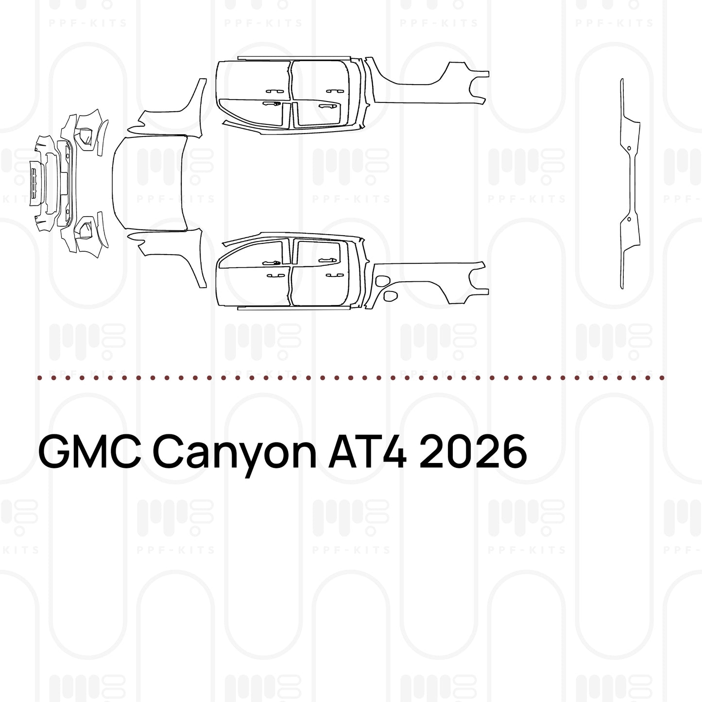 PPF prédécoupé GMC Canyon AT4 2026