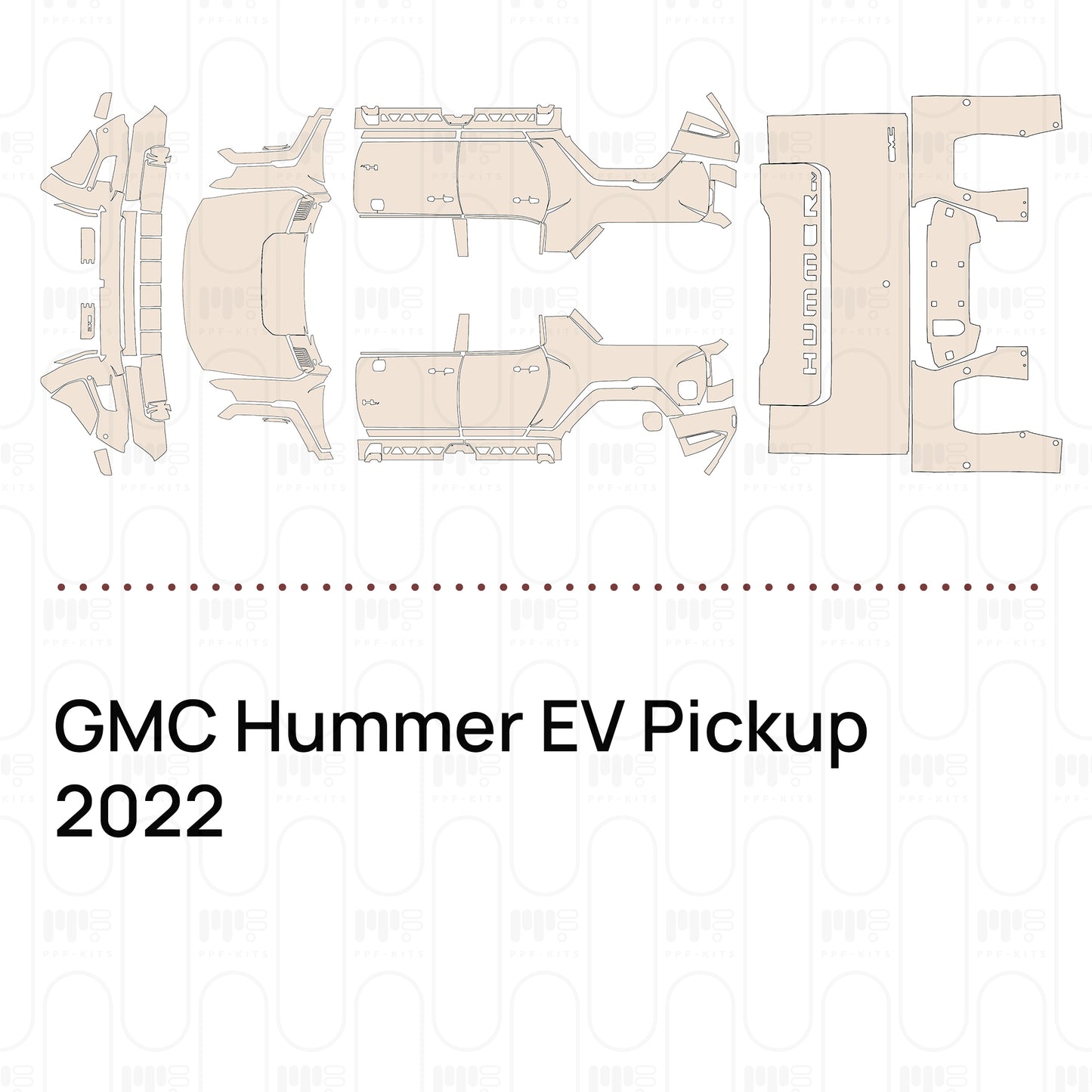 PPF prédécoupé GMC Hummer EV Pickup 2022