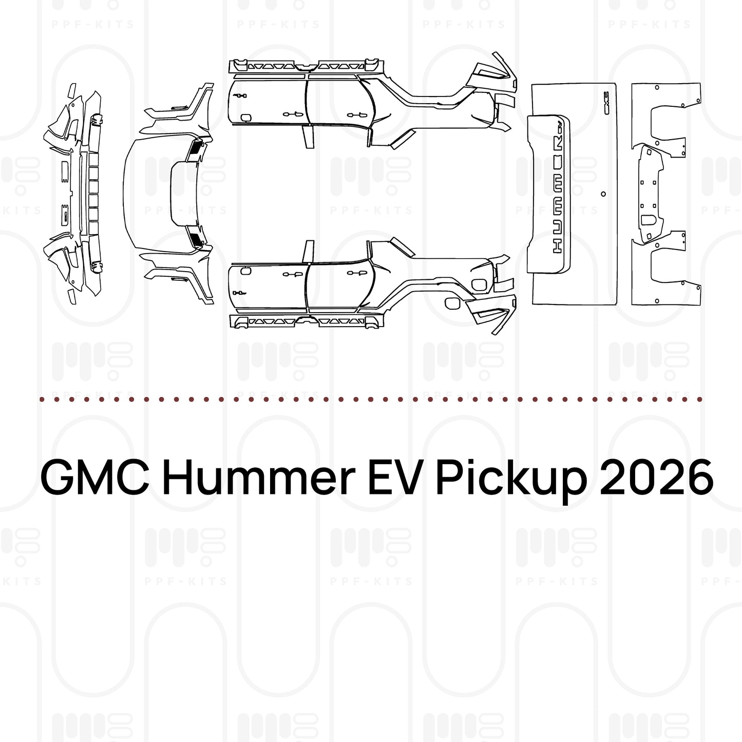 PPF prédécoupé GMC Hummer EV Pickup 2026