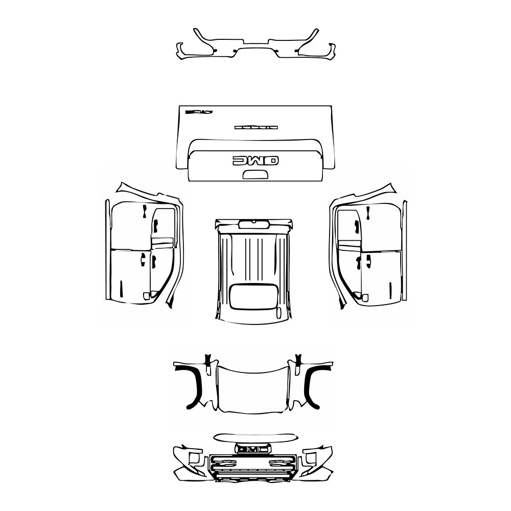 Pre-Cut PPF GMC Sierra 1500 Crew Cab AT4X 2023 - PPF-Kits