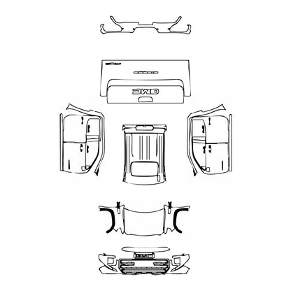 Pre-Cut PPF GMC Sierra 1500 Crew Cab AT4X 2023 - PPF-Kits