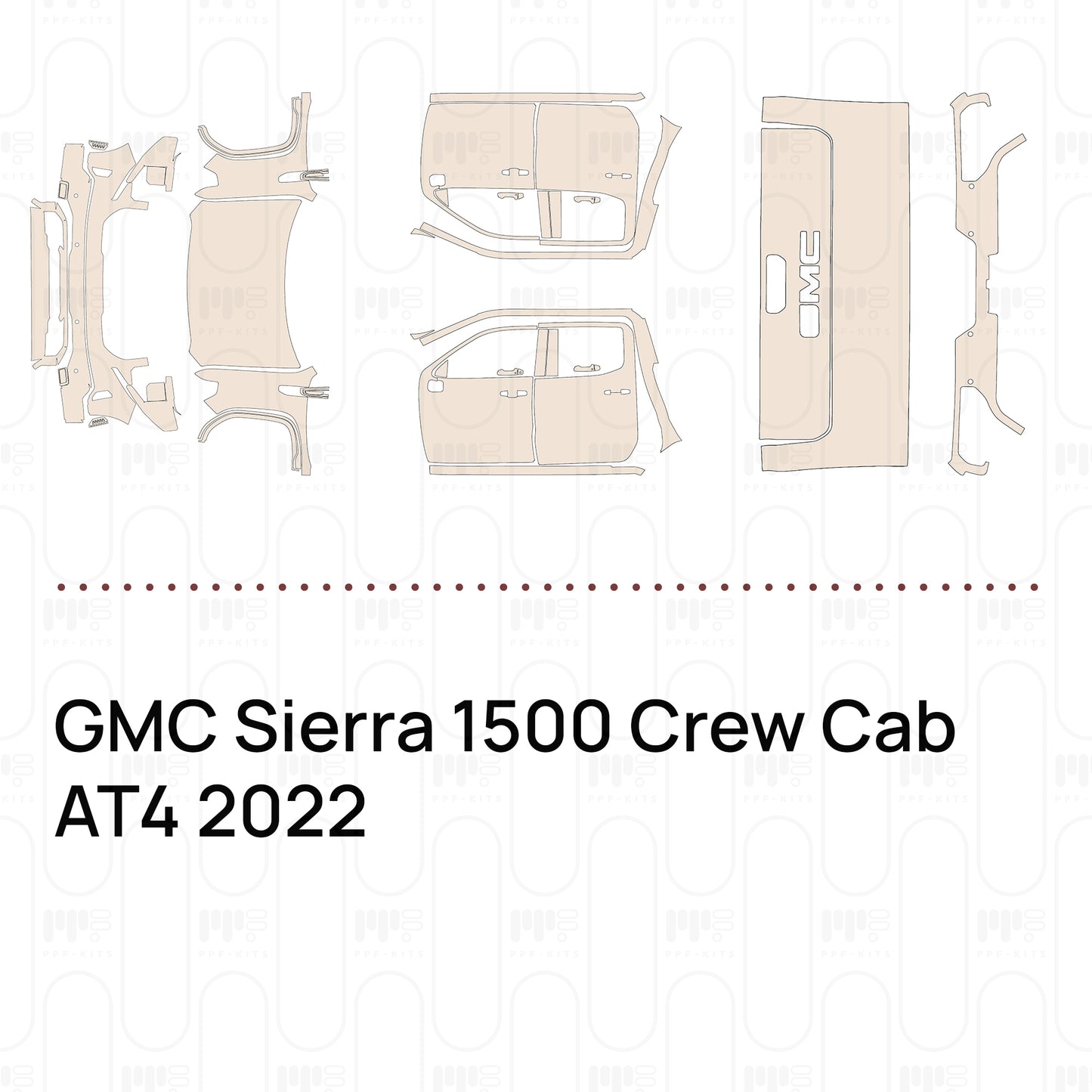 PPF prédécoupé GMC Sierra 1500 Crew Cab AT4 2022