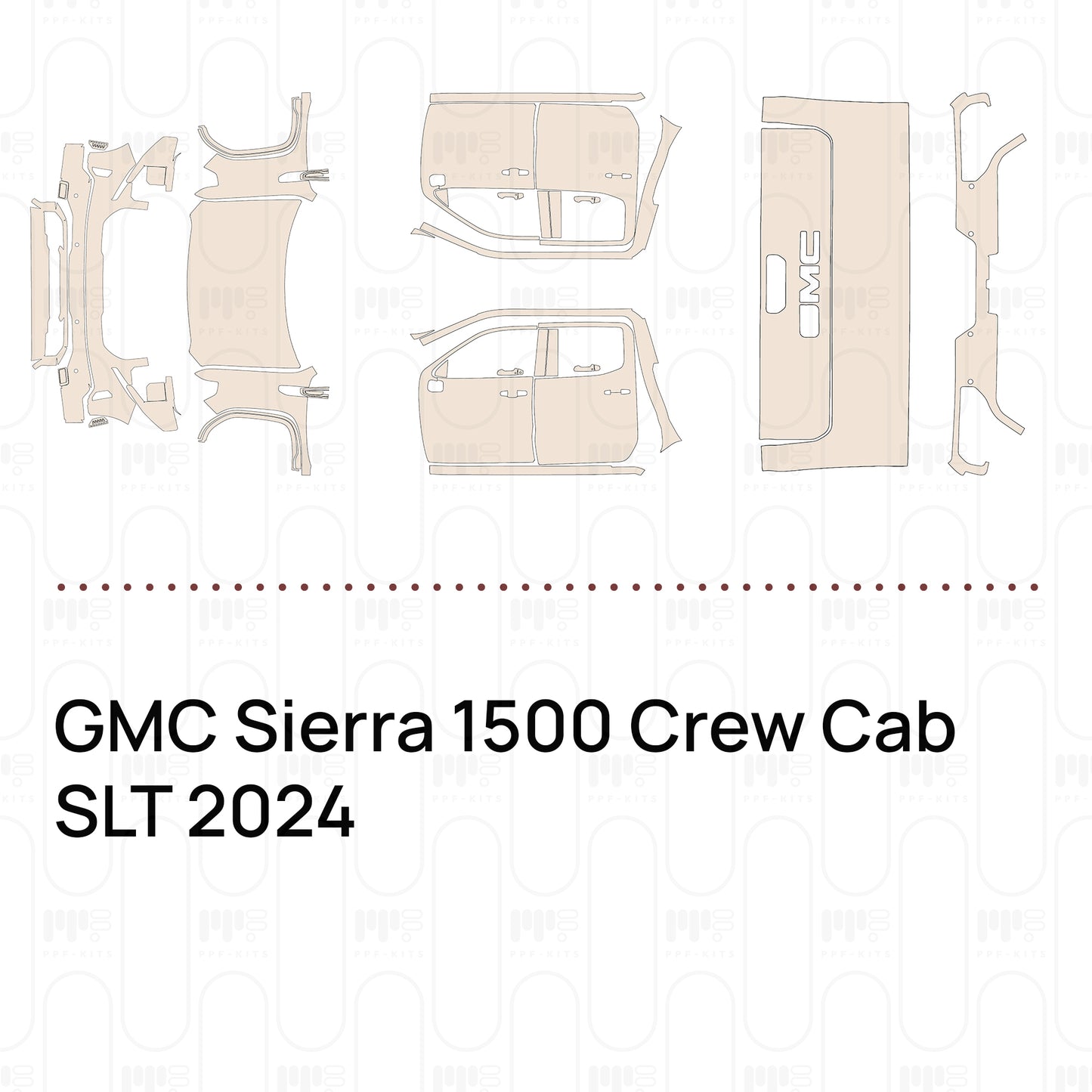 PPF prédécoupé GMC Sierra 1500 Crew Cab SLT 2024