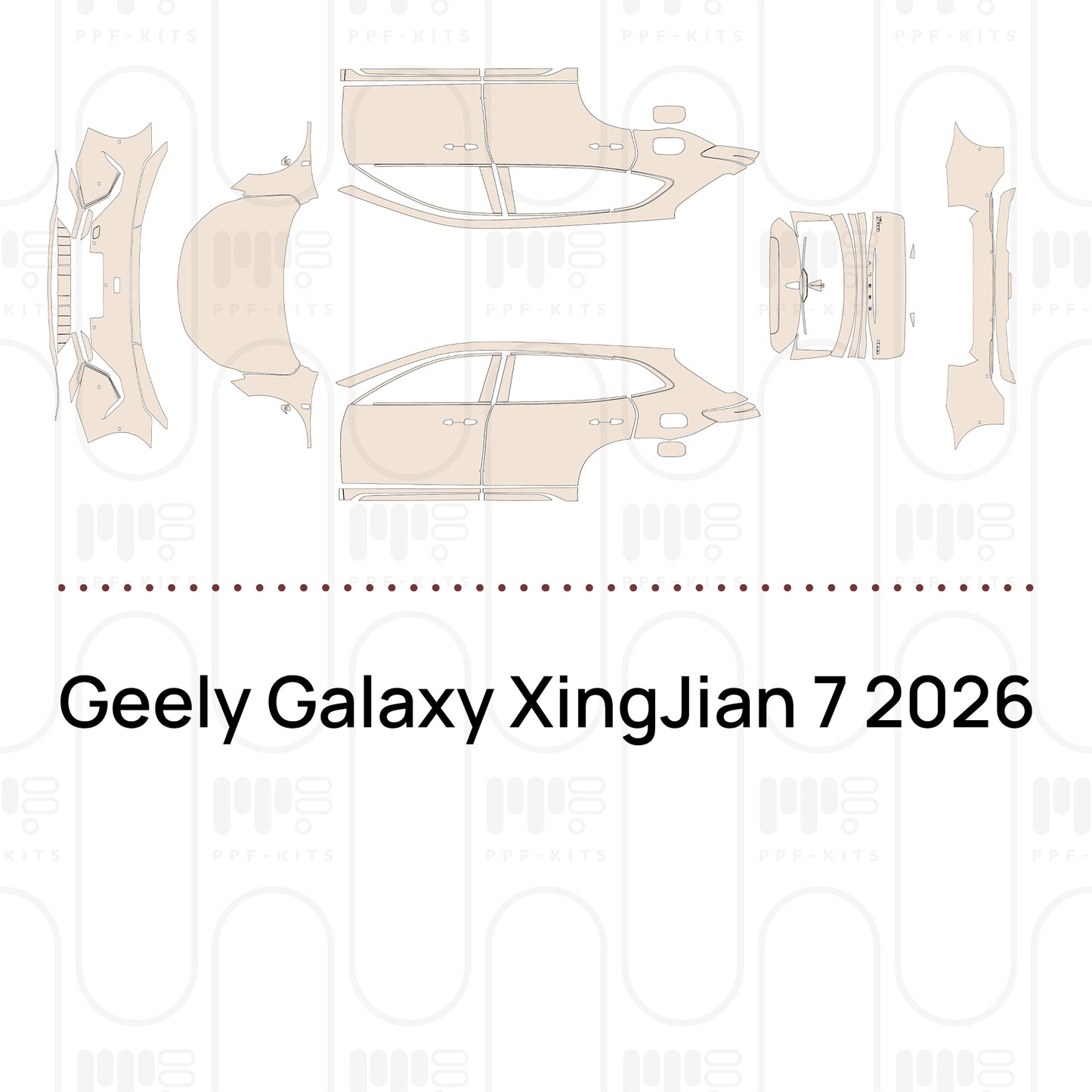 PPF prédécoupé Geely Galaxy XingJian 7 2026