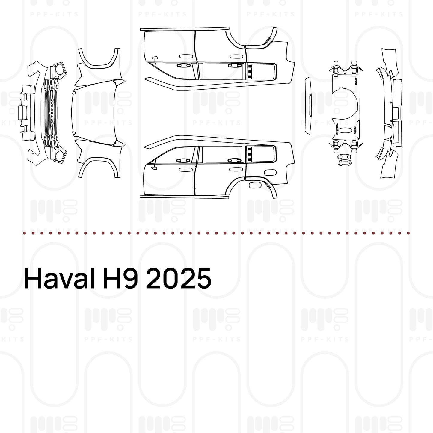 PPF prédécoupé Haval H9 2025