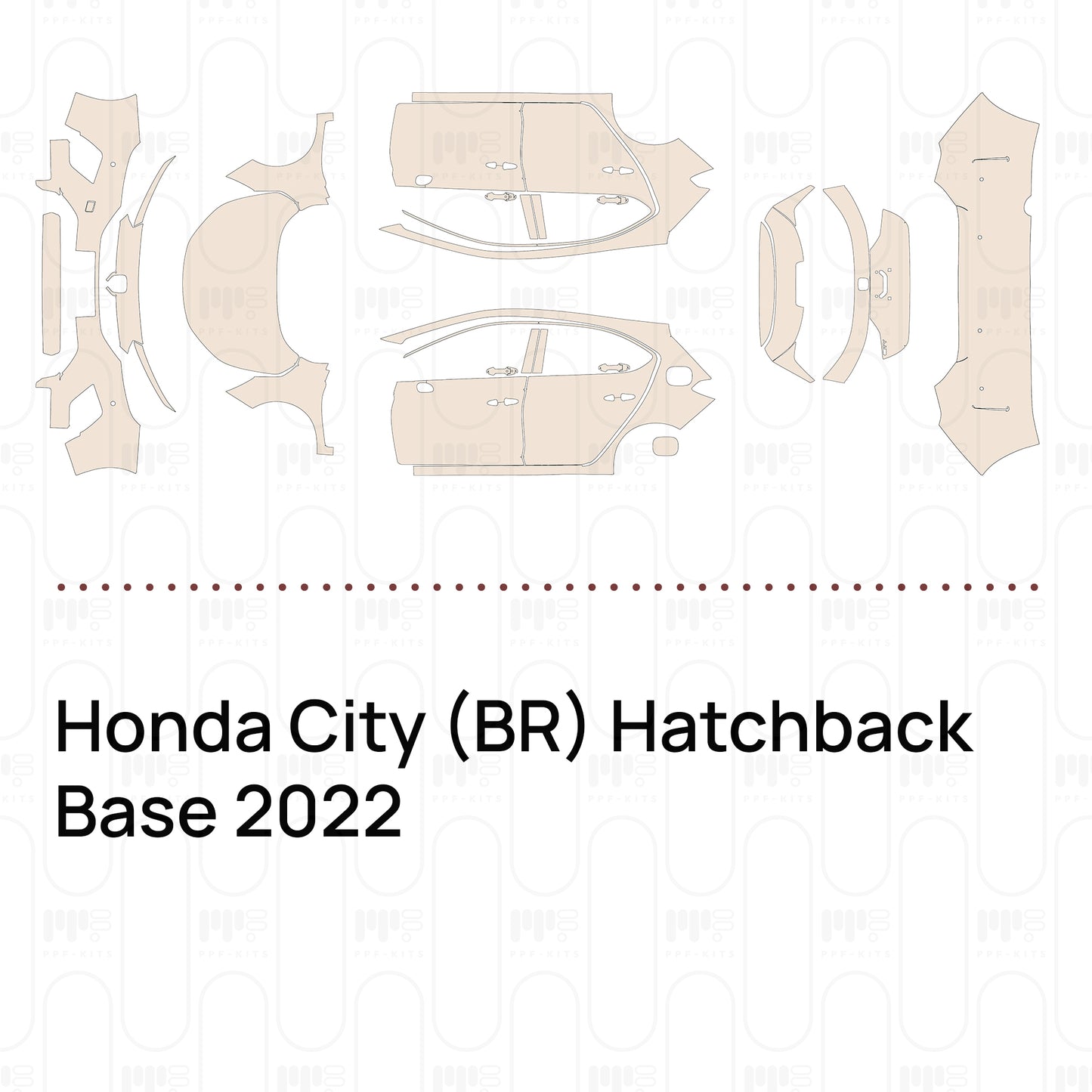 PPF prédécoupé Honda City (BR) Hatchback Base 2022