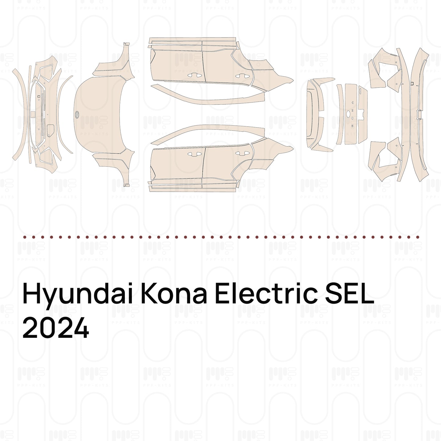 PPF prédécoupé Hyundai Kona Electric SEL 2024