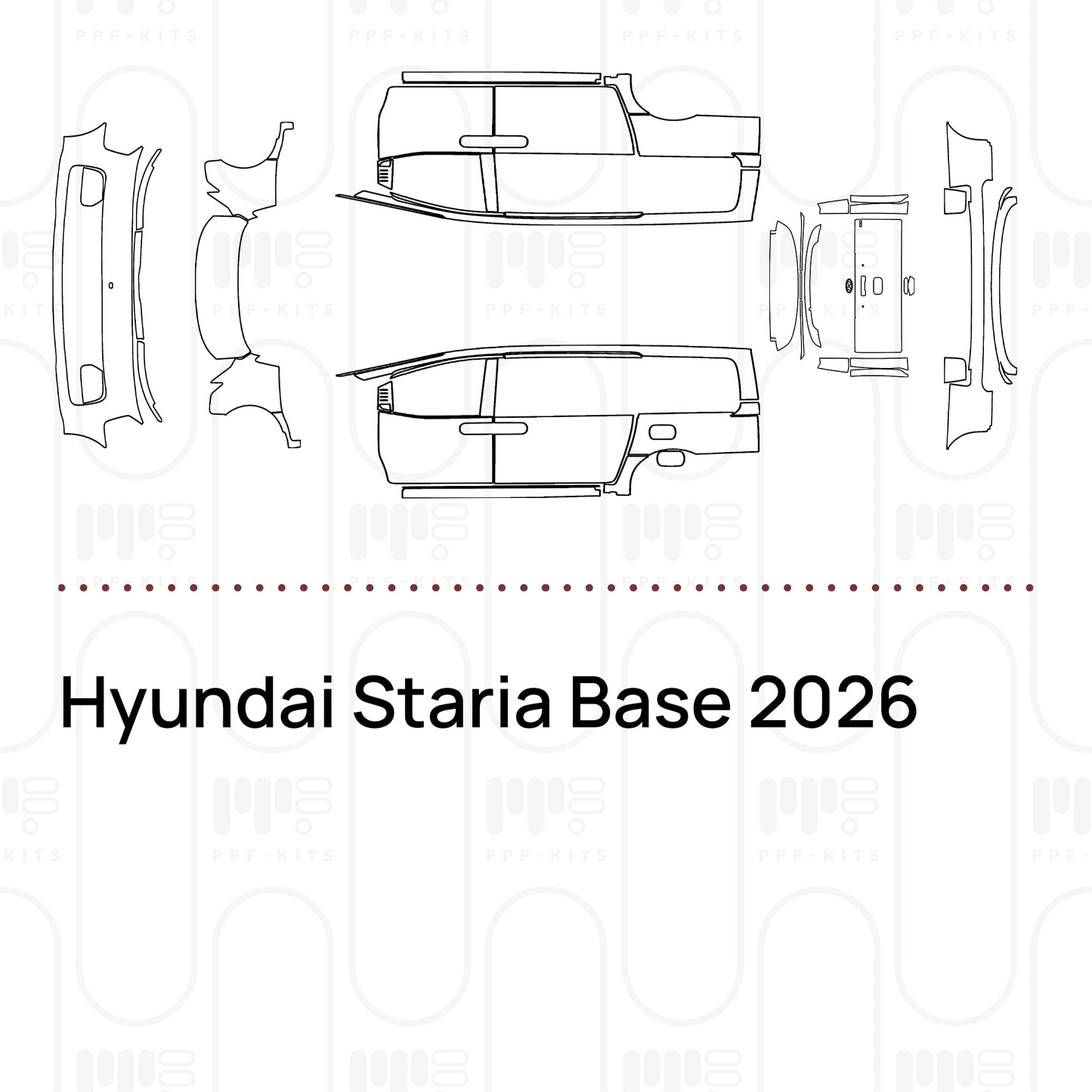PPF prédécoupé Hyundai Staria Base 2026