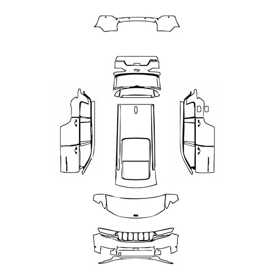 Pre-Cut PPF JEEP Grand Cherokee Grand Cherokee L (3-row) Laredo 2021 - PPF-Kits