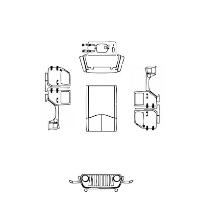 Pre-Cut PPF JEEP Wrangler 4 Door Rubicon 392 2018 - PPF-Kits
