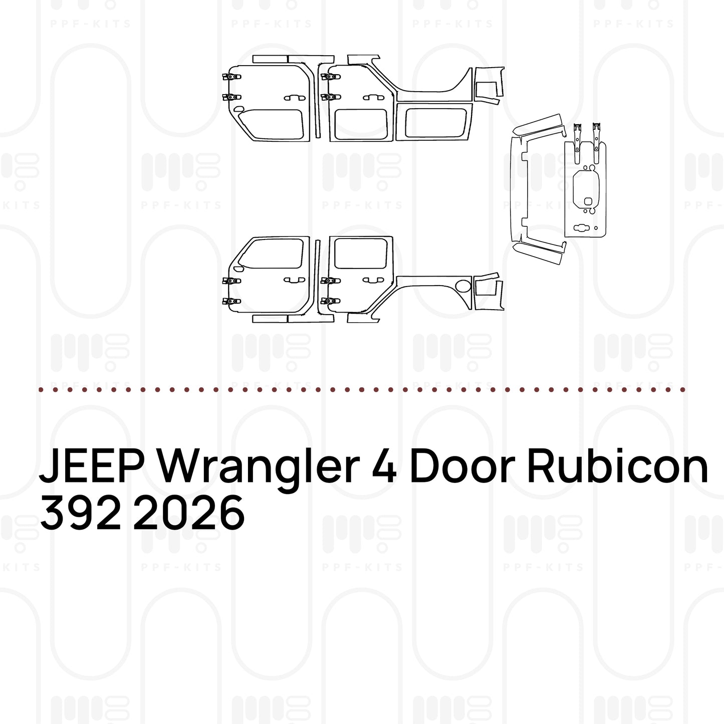 PPF prédécoupé JEEP Wrangler 4 Door Rubicon 392 2026
