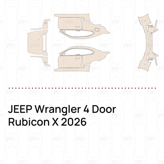 PPF prédécoupé JEEP Wrangler 4 Door Rubicon X 2026