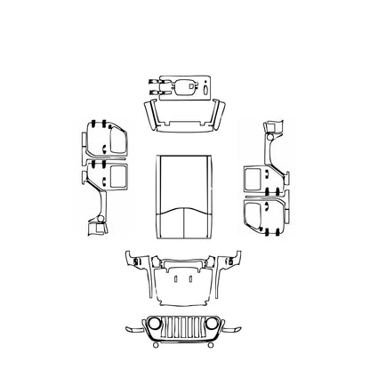 Pre-Cut PPF JEEP Wrangler 4 Door Sahara 2023 - PPF-Kits