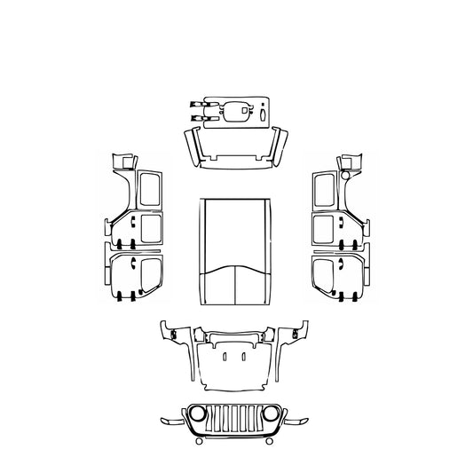 Pre-Cut PPF JEEP Wrangler 4 Door Sport Altitude 2022 - PPF-Kits