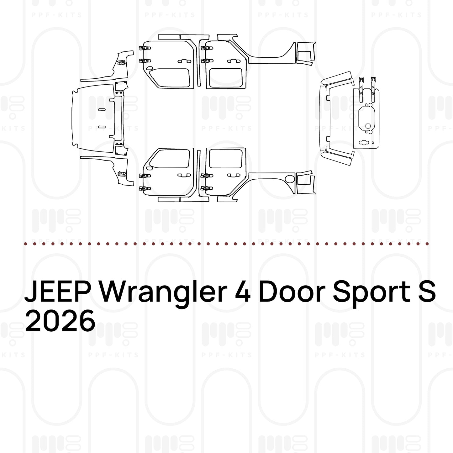 PPF prédécoupé JEEP Wrangler 4 Door Sport S 2026