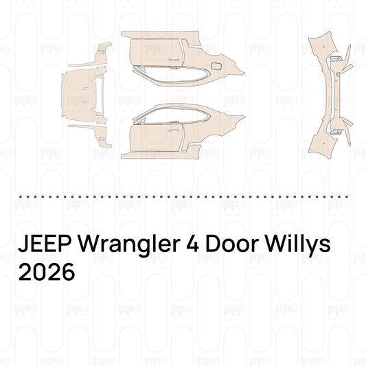 PPF prédécoupé JEEP Wrangler 4 Door Willys 2026
