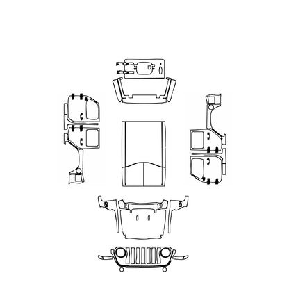 Pre-Cut PPF JEEP Wrangler 4 Door Willys Sport 2022 - PPF-Kits