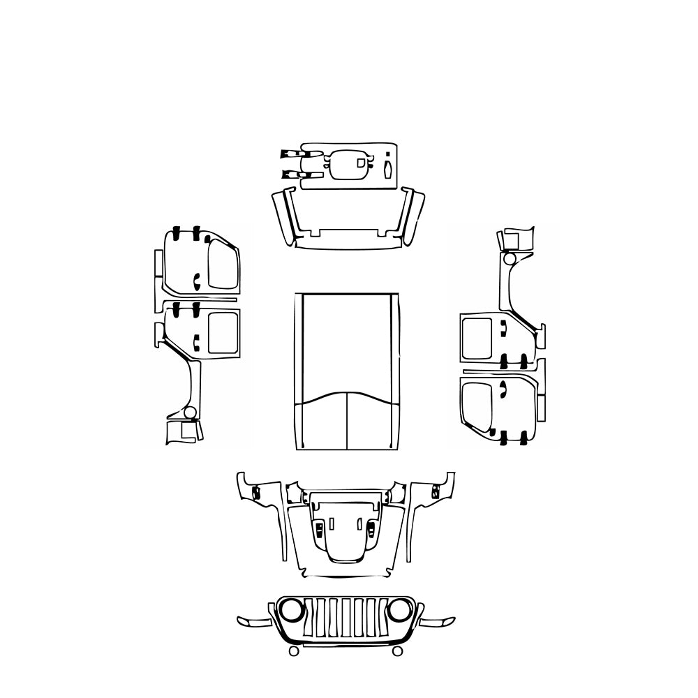 Pre-Cut PPF JEEP Wrangler 4xe Rubicon 4xe 2020 - PPF-Kits