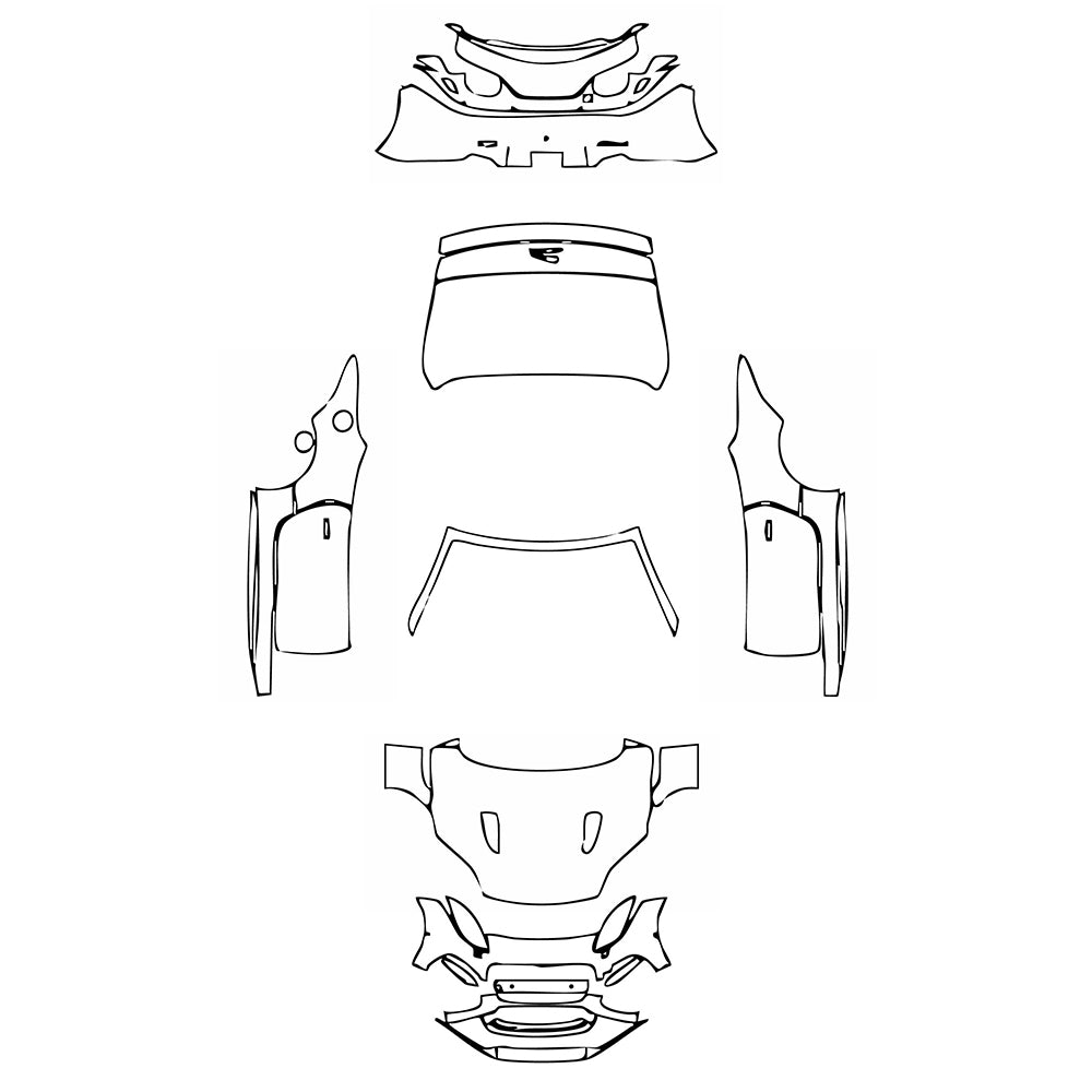 Pre-Cut PPF Jaguar F-Type R-Dynamic Convertible 2018 - PPF-Kits