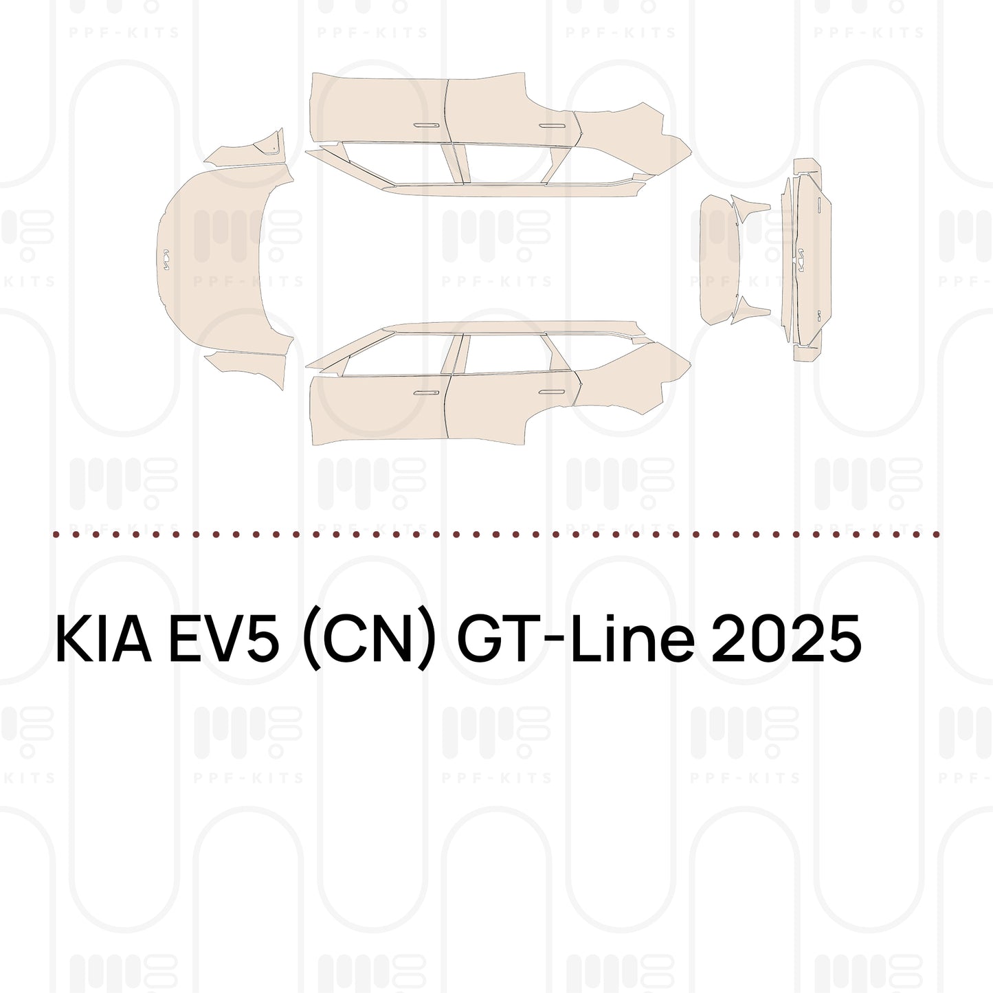 PPF prédécoupé KIA EV5 (CN) GT-Line 2025