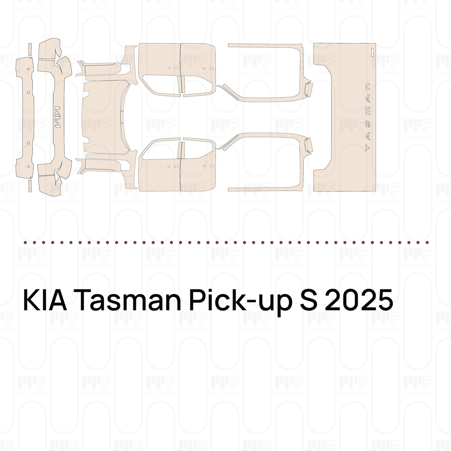 PPF prédécoupé KIA Tasman Pick-up S 2025