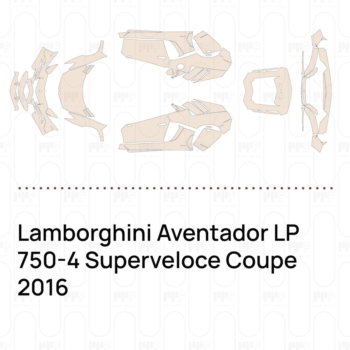 PPF prédécoupé Lamborghini Aventador LP 750-4 Superveloce Coupe 2016
