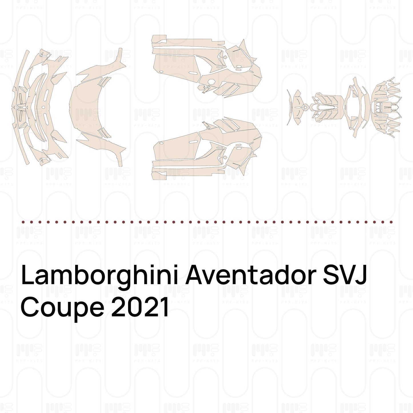 PPF prédécoupé Lamborghini Aventador SVJ Coupe 2021