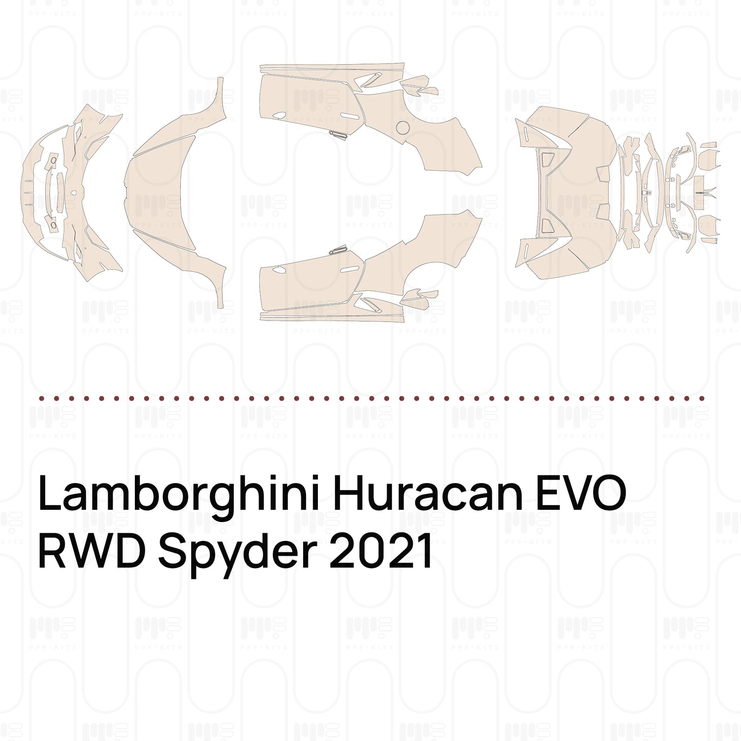 PPF prédécoupé Lamborghini Huracan EVO RWD Spyder 2021