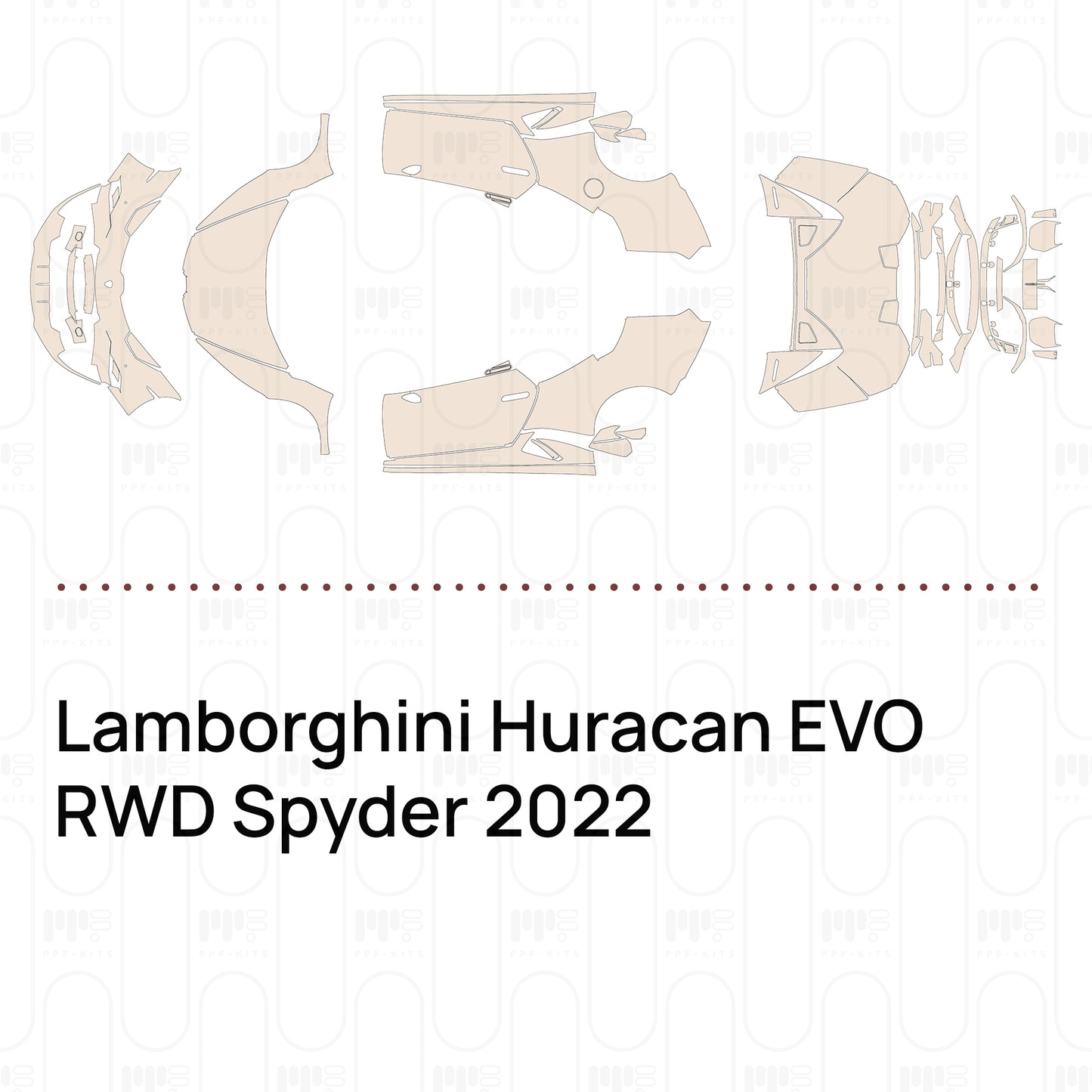 PPF prédécoupé Lamborghini Huracan EVO RWD Spyder 2022