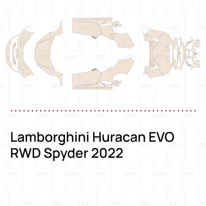 PPF prédécoupé Lamborghini Huracan EVO RWD Spyder 2022