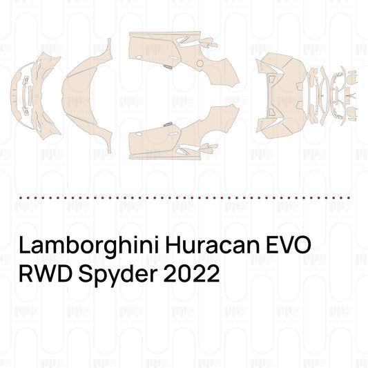 PPF prédécoupé Lamborghini Huracan EVO RWD Spyder 2022