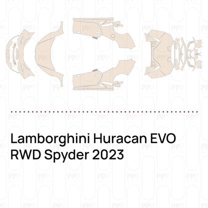 PPF prédécoupé Lamborghini Huracan EVO RWD Spyder 2023