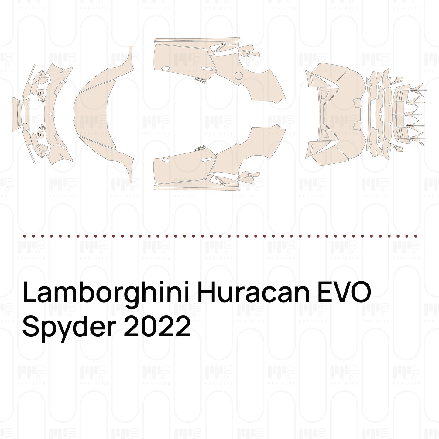 PPF prédécoupé Lamborghini Huracan EVO Spyder 2022