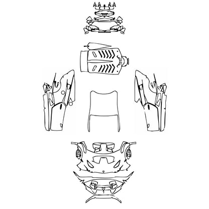 Pre-Cut PPF Lamborghini Huracan Huracan STO 2022 - PPF-Kits