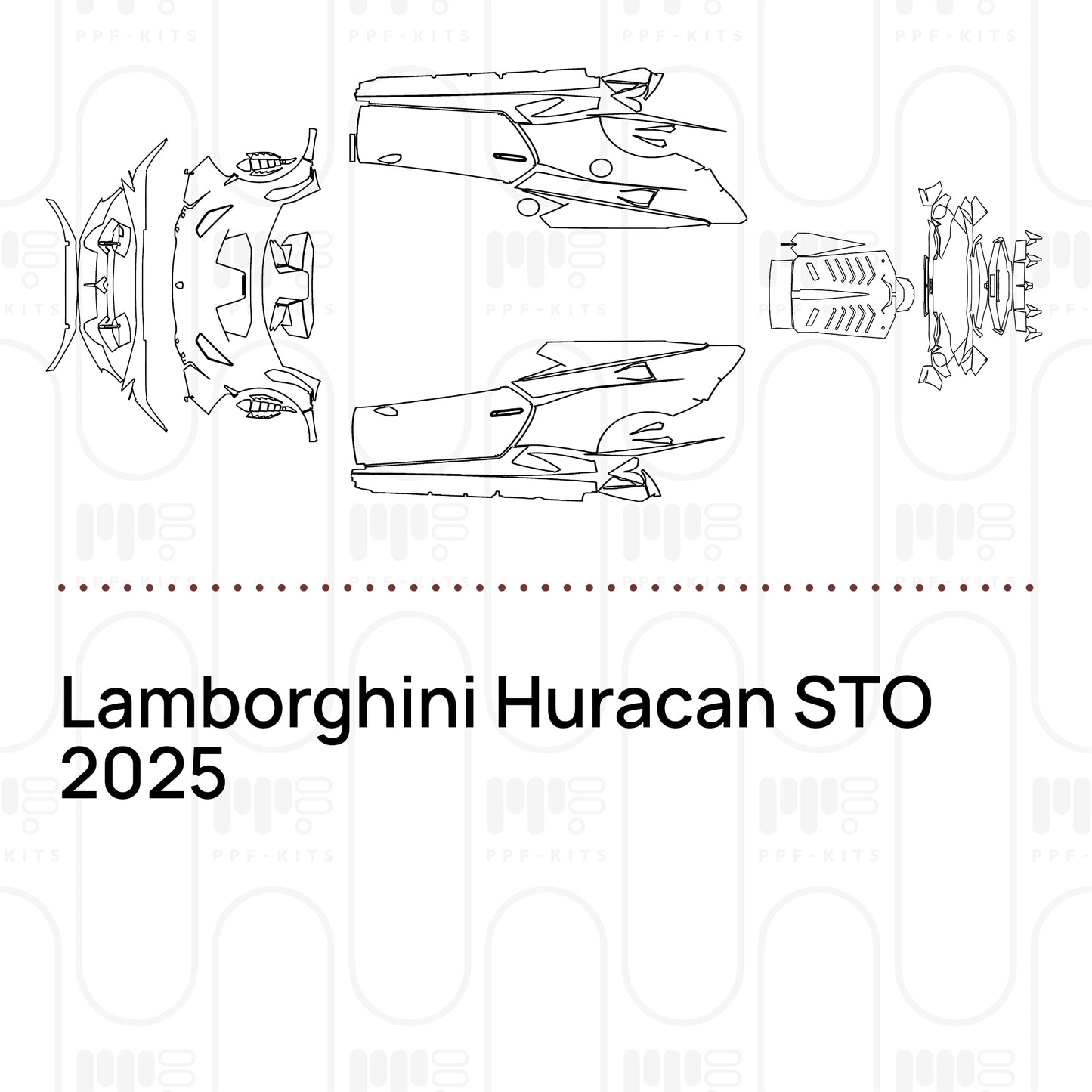 PPF prédécoupé Lamborghini Huracan STO 2025