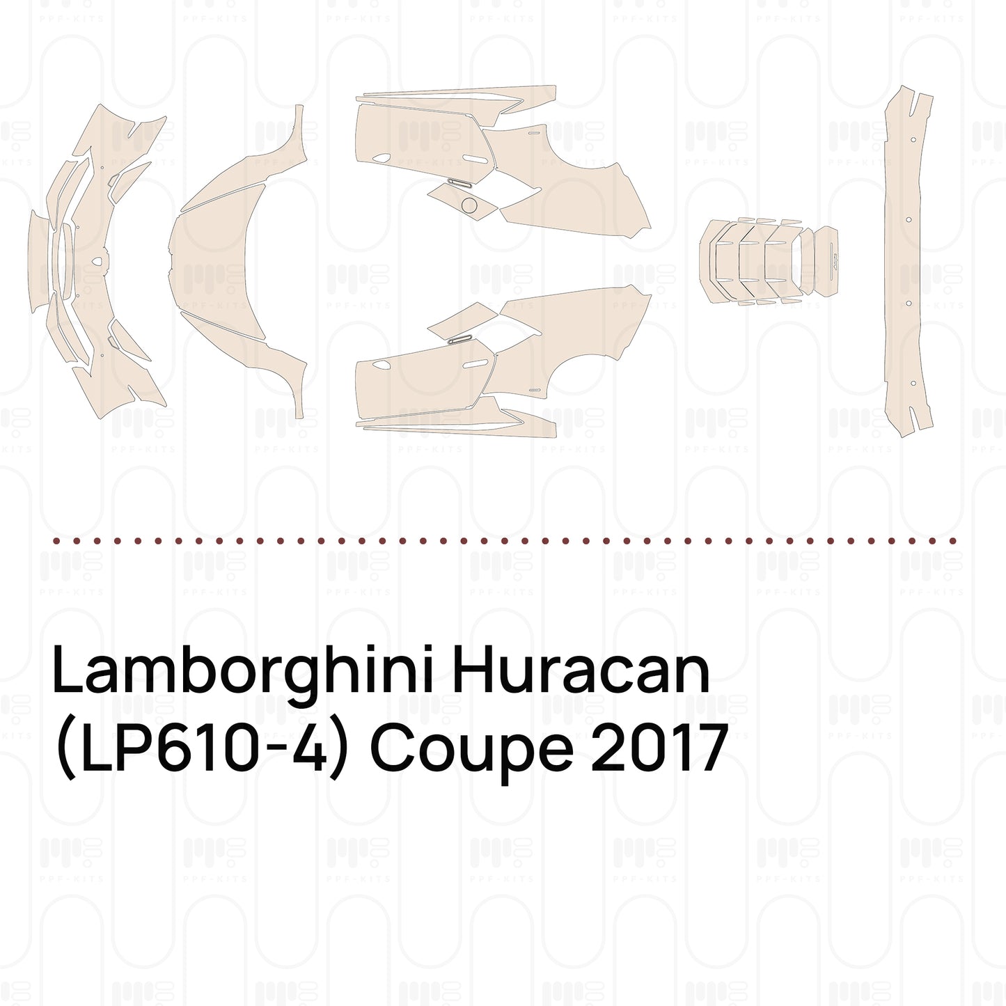 PPF prédécoupé Lamborghini Huracan (LP610-4) Coupe 2017