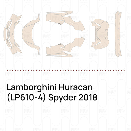 PPF prédécoupé Lamborghini Huracan (LP610-4) Spyder 2018