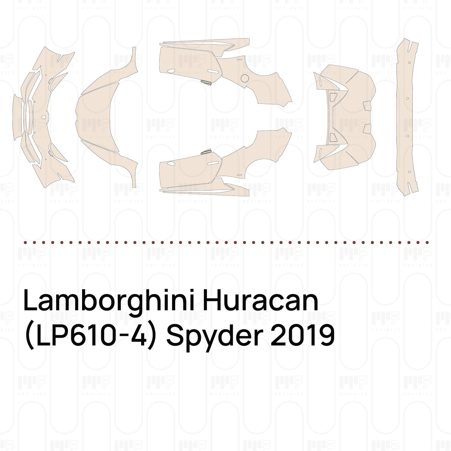 PPF prédécoupé Lamborghini Huracan (LP610-4) Spyder 2019