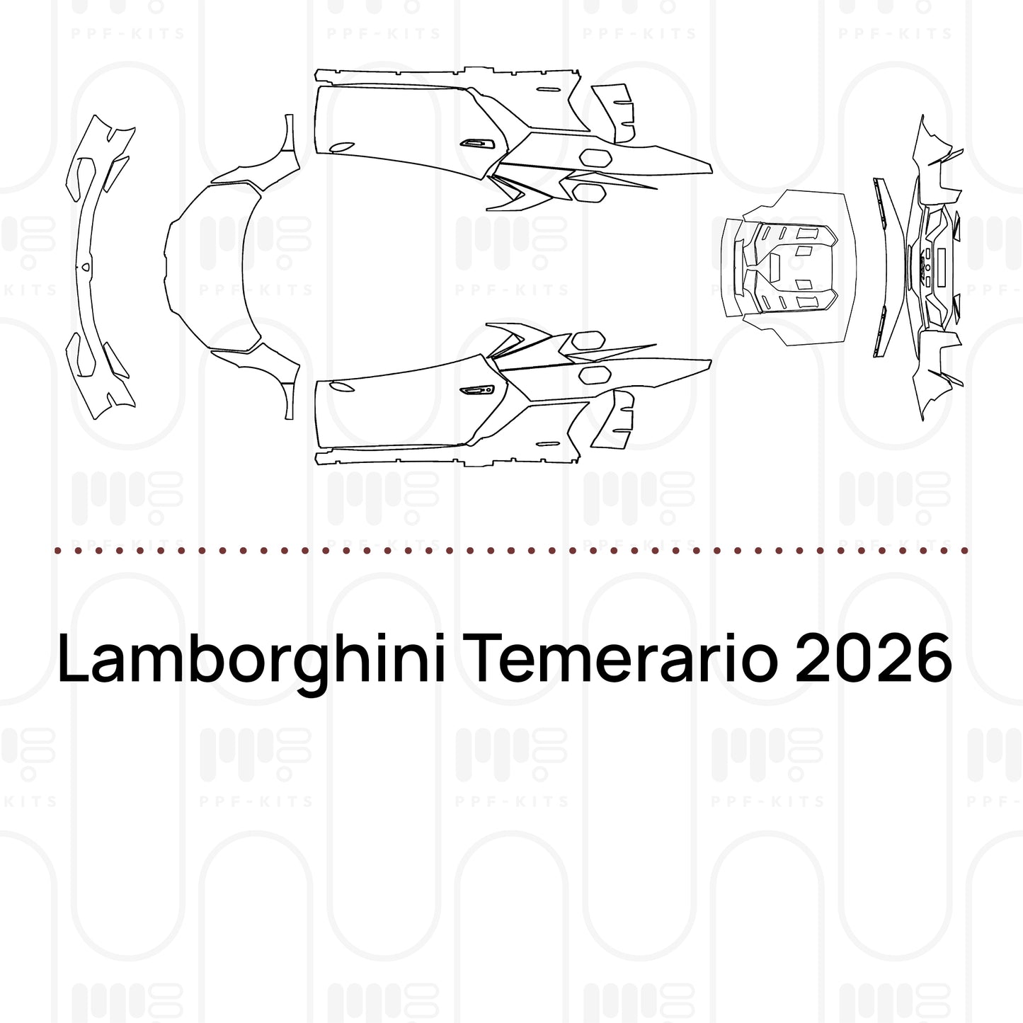 PPF prédécoupé Lamborghini Temerario 2026