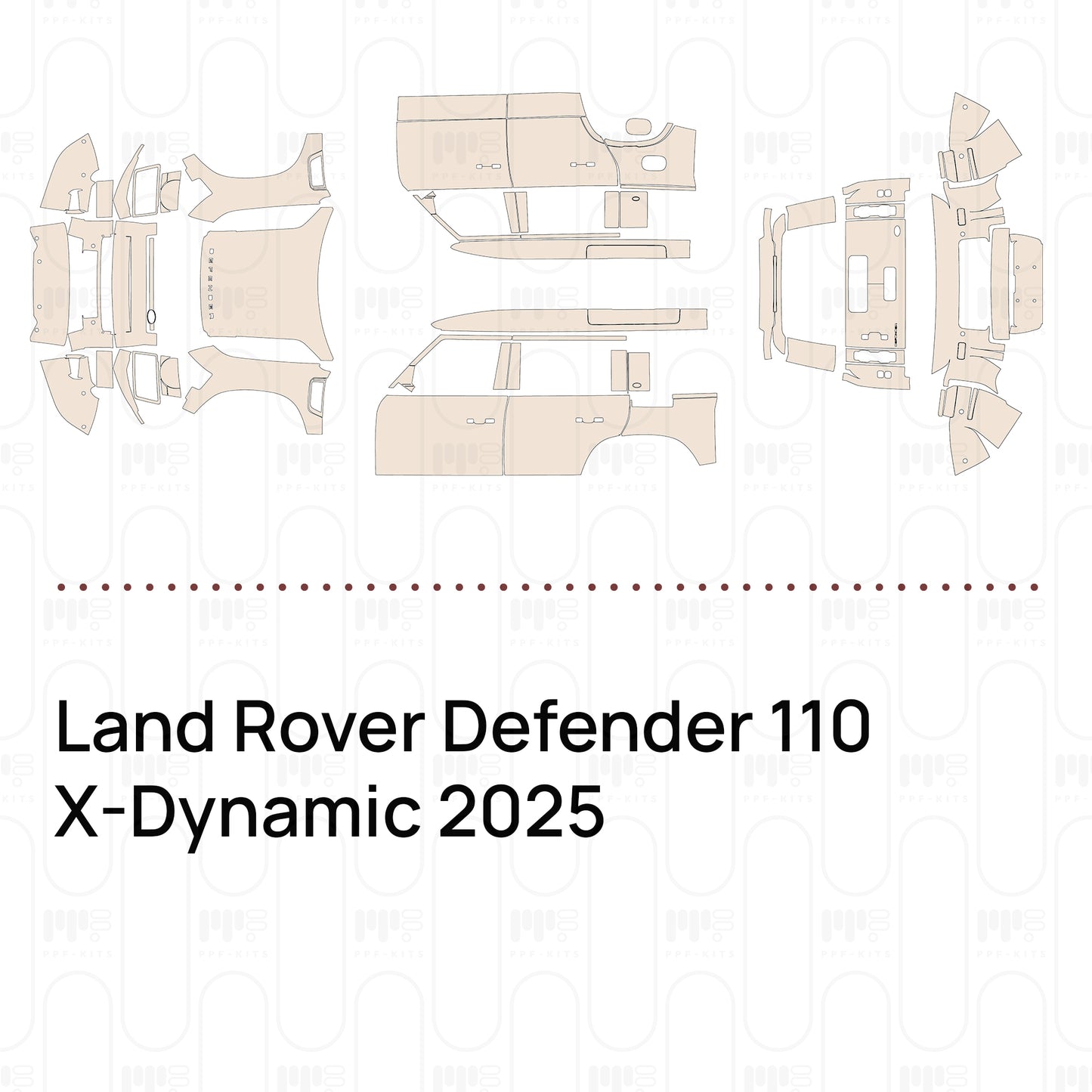 PPF prédécoupé Land Rover Defender 110 X-Dynamic 2025