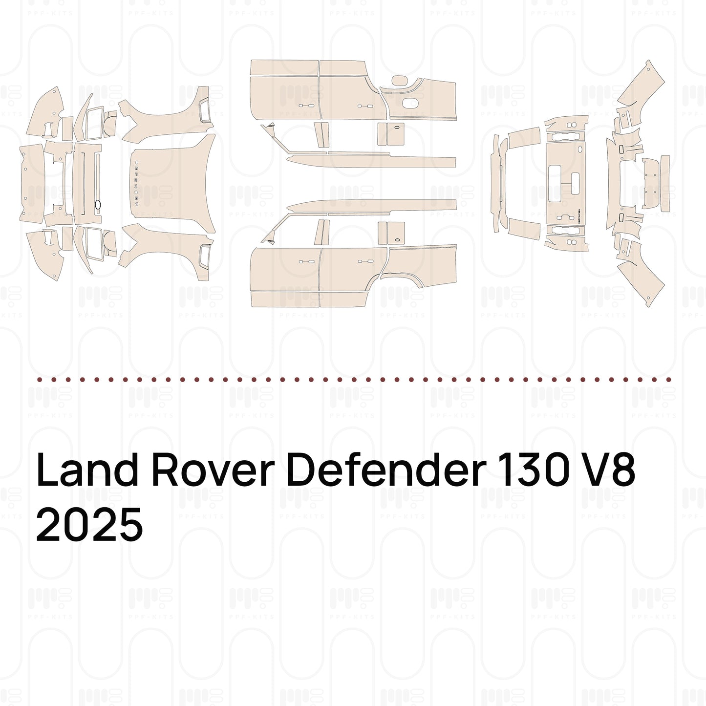 PPF prédécoupé Land Rover Defender 130 V8 2025