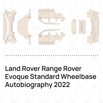 PPF prédécoupé Land Rover Range Rover Evoque Standard Wheelbase Autobiography 2022