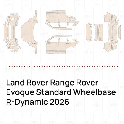 PPF prédécoupé Land Rover Range Rover Evoque Standard Wheelbase R-Dynamic 2026