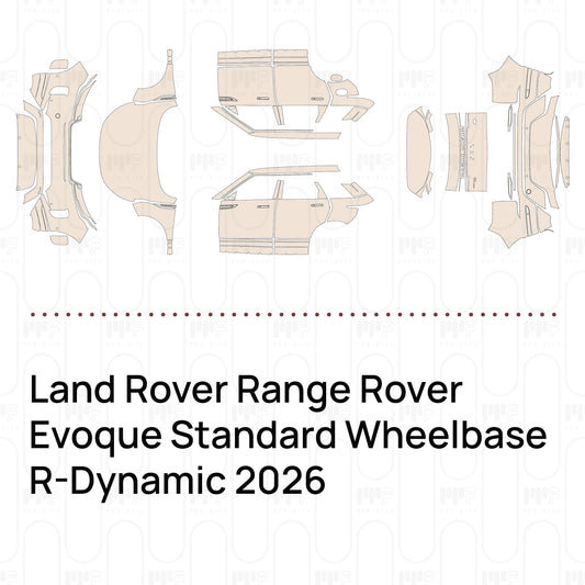 PPF prédécoupé Land Rover Range Rover Evoque Standard Wheelbase R-Dynamic 2026