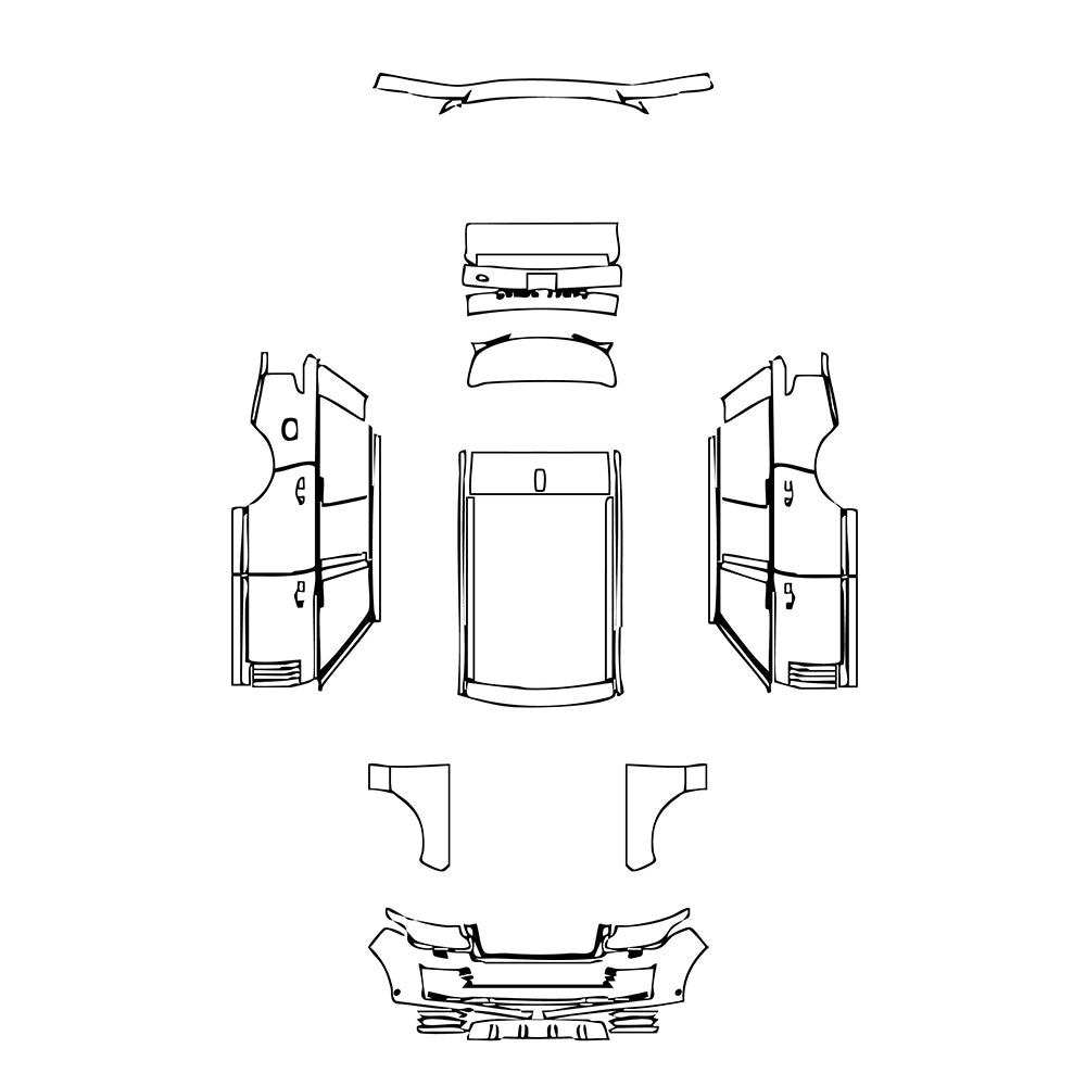 Pre-Cut PPF Land Rover Range Rover Standard Wheelbase Base 2021 - PPF-Kits