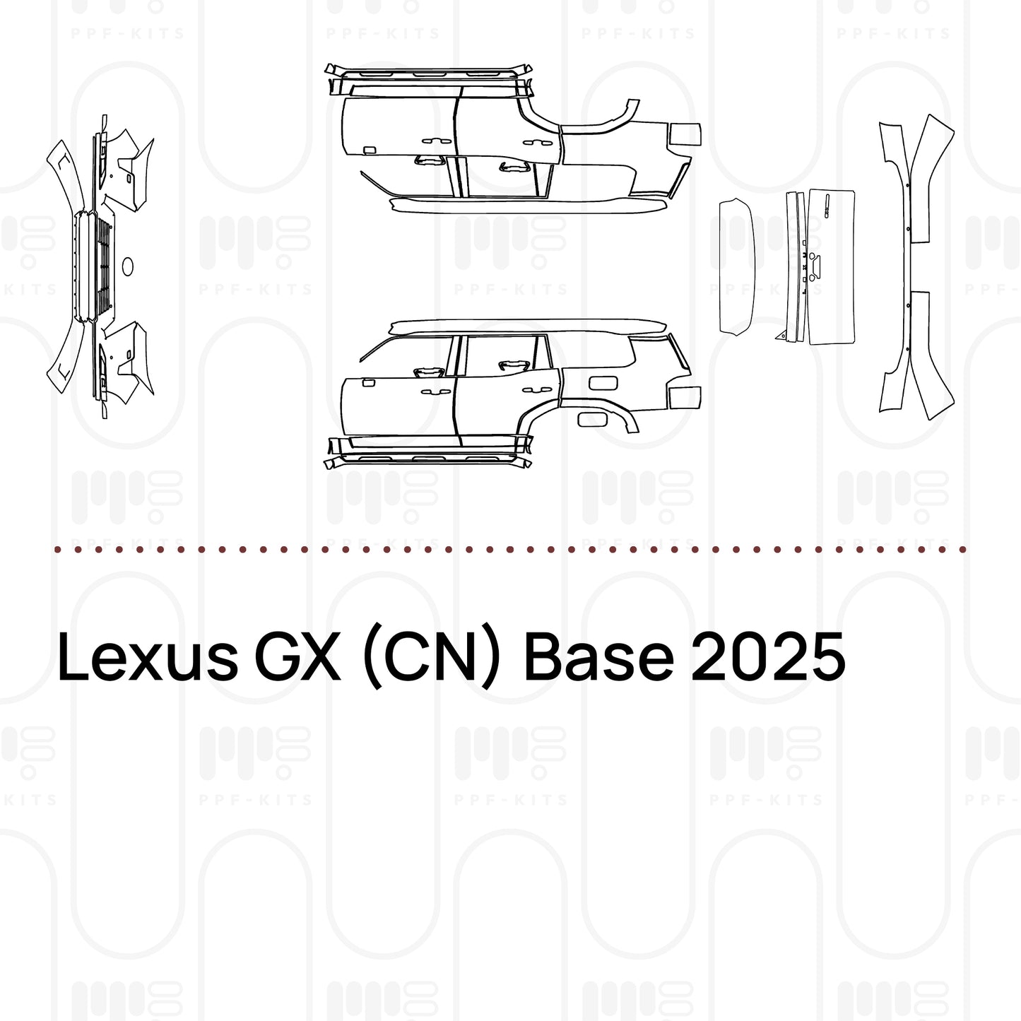 PPF prédécoupé Lexus GX (CN) Base 2025