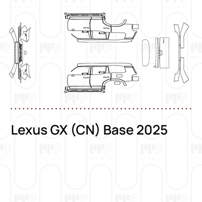PPF prédécoupé Lexus GX (CN) Base 2025