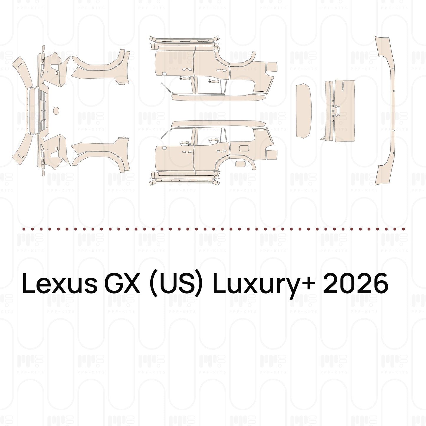 PPF prédécoupé Lexus GX (US) Luxury+ 2026