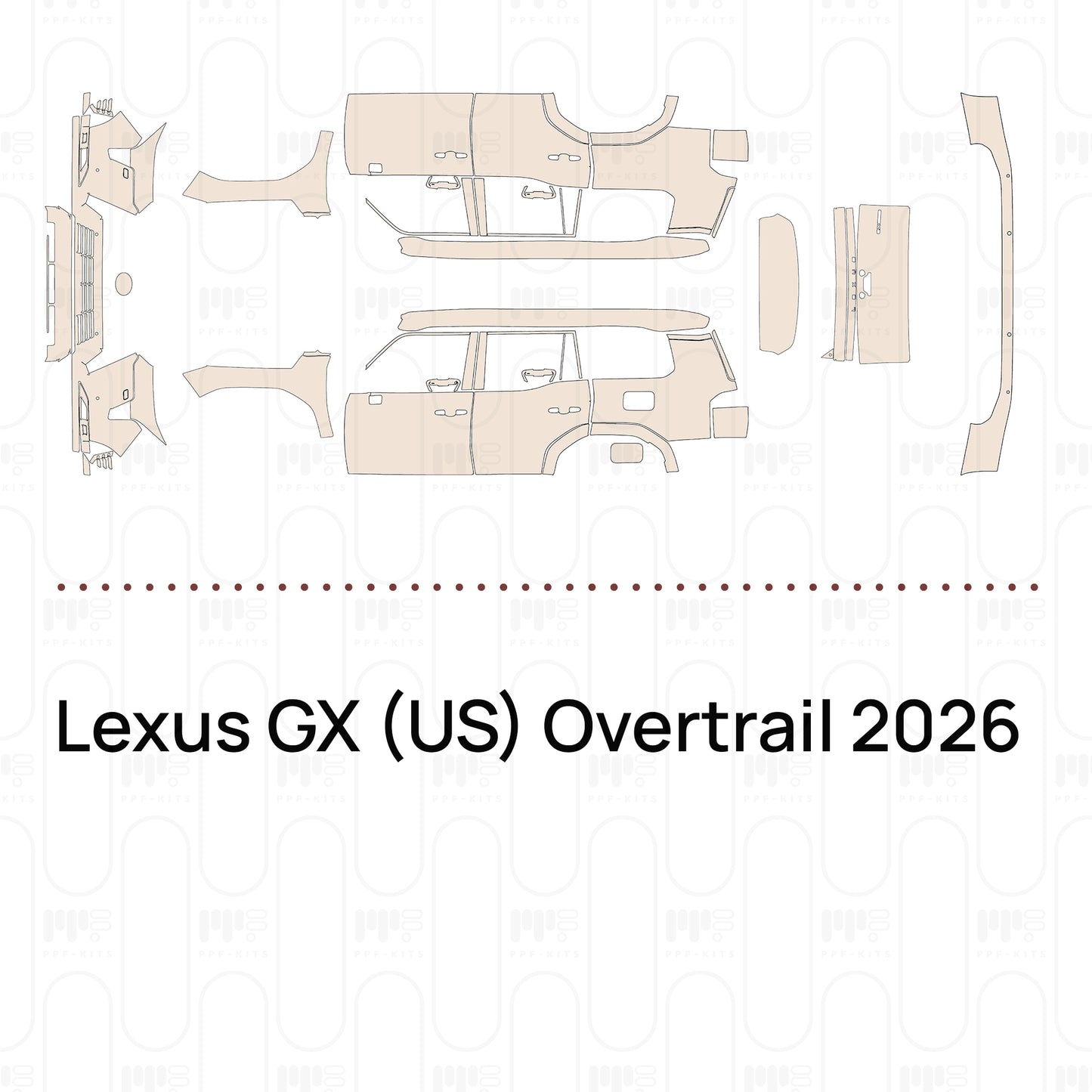 PPF prédécoupé Lexus GX (US) Overtrail 2026
